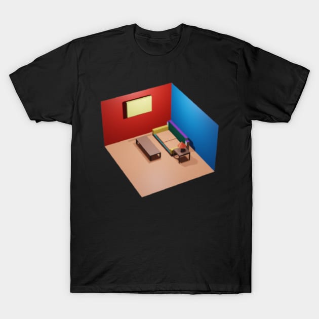 Isometric Living Room 3d Model T-Shirt by starcraft542